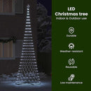 vidaXL LED Karácsonyi Fenyő 555 LED-del Hideg fehér 500 cm Fém