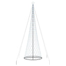 vidaXL LED Karácsonyi Fenyő Hideg fehér 160 x 160 x 500 cm Fém