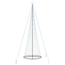 vidaXL LED Karácsonyi Fenyő 555 LED-del Hideg fehér 500 cm Fém