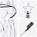 vidaXL LED Karácsonyi Fenyő 550 LED-del Kék 160 x 160 x 500 cm Fém