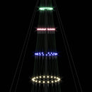 vidaXL LED Karácsonyi Fenyő állvánnyal Sokszínű 160 x 160 x 500 cm Fém