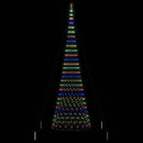 vidaXL LED Karácsonyi Fenyő állvánnyal Sokszínű 160 x 160 x 500 cm Fém