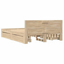 vidaXL Ágykeret fejtámlával fiókkal 2 pcs Sonoma 137 x 188 cm Faanyag