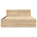 vidaXL Ágykeret fejtámlával fiókkal 2 pcs Sonoma 137 x 188 cm Faanyag