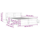 vidaXL Ágykeret fejtámlával fiókkal 2 pcs Sonoma 137 x 188 cm Faanyag
