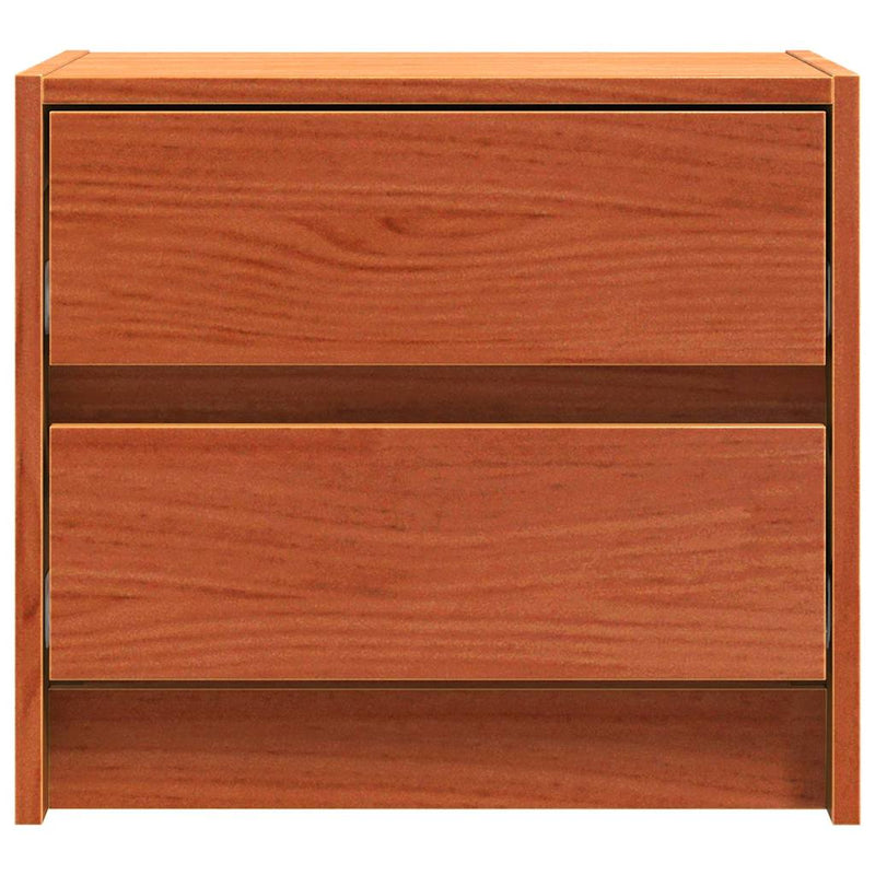 vidaXL Éjjeliszekrények Faggyú barna 40 x 30.5 x 35.5 cm Fenyőfa