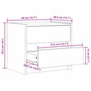 vidaXL Éjjeliszekrények Faggyú barna 40 x 30.5 x 35.5 cm Fenyőfa