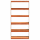 vidaXL Könyvespolc Faggyú barna 80 x 30 x 167,5 cm Tömör fenyőfa