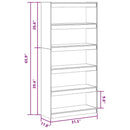 vidaXL Könyvespolc Faggyú barna 80 x 30 x 167,5 cm Tömör fenyőfa
