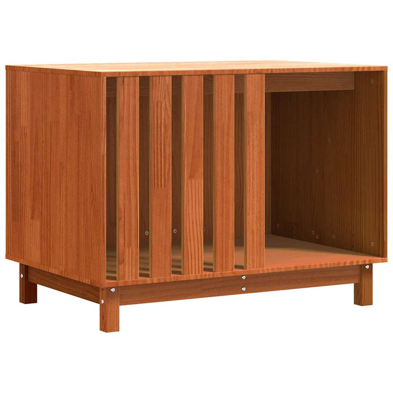 vidaXL Kutyaház tárolóval Faggyú barna 90 x 60 x 67 cm Tömör fenyőfa