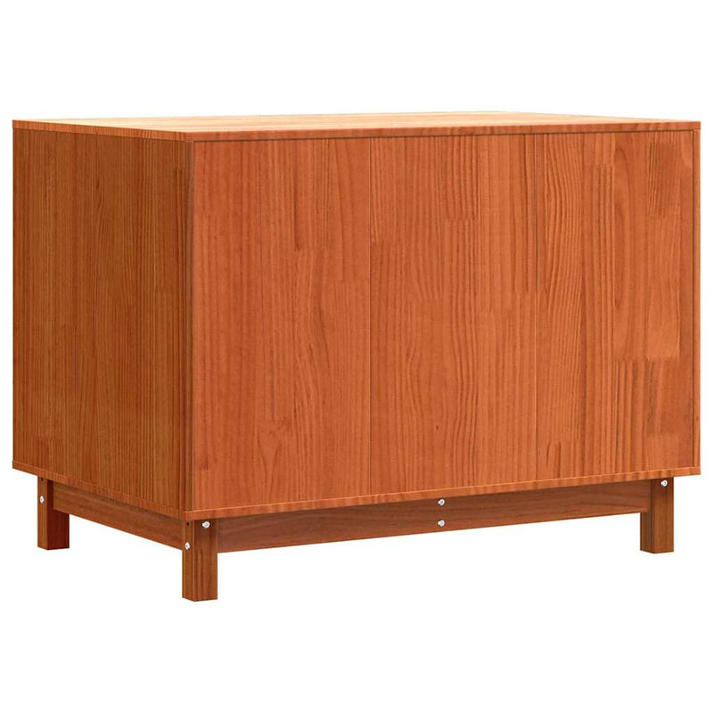 vidaXL Kutyaház tárolóval Faggyú barna 90 x 60 x 67 cm Tömör fenyőfa