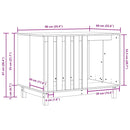 vidaXL Kutyaház tárolóval Faggyú barna 90 x 60 x 67 cm Tömör fenyőfa