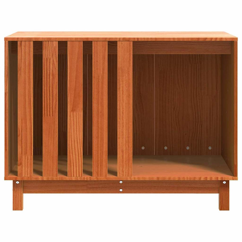 vidaXL Kutyaház tárolóval Faggyú barna 100 x 70 x 70 cm Tömör fenyőfa