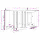 vidaXL Kutyaház tárolóval Faggyú barna 100 x 70 x 70 cm Tömör fenyőfa
