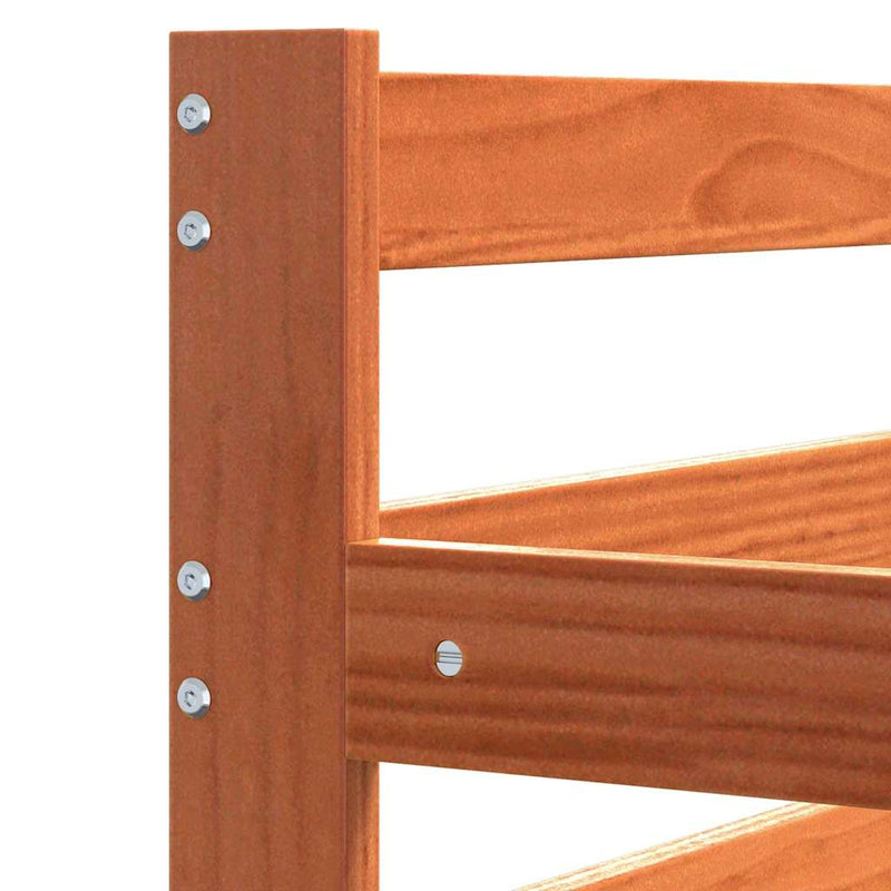 vidaXL Nappali ágy fejtámlával Faggyú barna Tömör fenyőfa