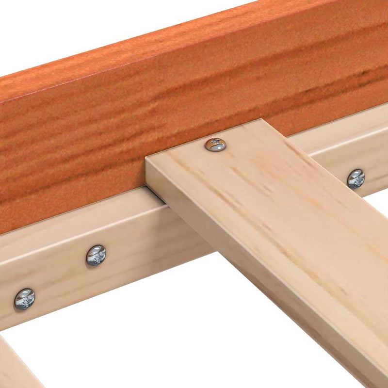 vidaXL Nappali ágy fejtámlával Faggyú barna Tömör fenyőfa