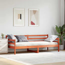 vidaXL Nappali ágy fejtámlával Faggyú barna Tömör fenyőfa