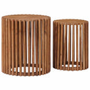 vidaXL Kézműves Oldaltámasz Készlet 2 pcs Tökéletes Tömör Teak Barna