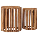 vidaXL Kézműves Oldaltámasz Készlet 2 pcs Tökéletes Tömör Teak Barna