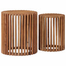vidaXL Kézműves Oldaltámasz Készlet 2 pcs Tökéletes Tömör Teak Barna