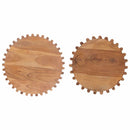 vidaXL Kézműves Oldaltámasz Készlet 2 pcs Tökéletes Tömör Teak Barna