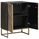 vidaXL Széf Bronz 53,5 x 30 x 70 cm Tömör Mangófa és Műszaki Fa