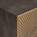 vidaXL Széf Bronz 105 x 30 x 70 cm Tömör Mangófa és Műszaki Fa