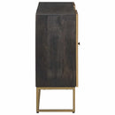 vidaXL Széf Bronz 105 x 30 x 70 cm Tömör Mangófa és Műszaki Fa