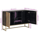 vidaXL Széf Bronz 105 x 30 x 70 cm Tömör Mangófa és Műszaki Fa