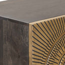vidaXL Magasfiú Bronz 35 x 30 x 120 cm Tömör Mangófa és Műszaki Fa