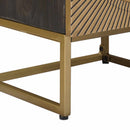 vidaXL Magasfiú Bronz 35 x 30 x 120 cm Tömör Mangófa és Műszaki Fa