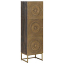 vidaXL Magasfiú Bronz 35 x 30 x 120 cm Tömör Mangófa és Műszaki Fa