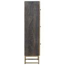 vidaXL Magasfiú Bronz 35 x 30 x 120 cm Tömör Mangófa és Műszaki Fa