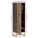 vidaXL Magasfiú Bronz 35 x 30 x 120 cm Tömör Mangófa és Műszaki Fa