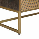 vidaXL Magasfiú Bronz 53,5 x 30 x 95 cm Tömör Mangófa és Műszaki Fa