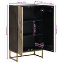 vidaXL Magasfiú Bronz 53,5 x 30 x 95 cm Tömör Mangófa és Műszaki Fa