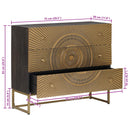 vidaXL Fiókos szekrény fiókkal Bronz 75 x 30 x 65 cm