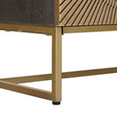 vidaXL TV szekrény Bronz 105 x 30 x 50 cm Tömör Mangófa és Műszaki Fa