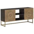vidaXL TV szekrény Bronz 105 x 30 x 50 cm Tömör Mangófa és Műszaki Fa