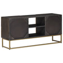 vidaXL TV szekrény Bronz 105 x 30 x 50 cm Tömör Mangófa és Műszaki Fa
