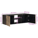 vidaXL TV szekrény Bronz 105 x 30 x 35 cm Tömör Mangófa és Műszaki Fa