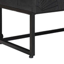 vidaXL Széf Fekete 105 x 30 x 68 cm Tömör Mangófa és Műszaki Fa