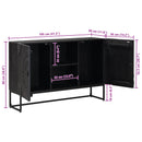 vidaXL Széf Fekete 105 x 30 x 68 cm Tömör Mangófa és Műszaki Fa