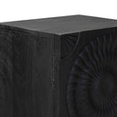vidaXL Magasfiú Fekete 35 x 30 x 120 cm Tömör Mangófa és Műszaki Fa