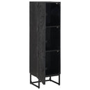 vidaXL Magasfiú Fekete 35 x 30 x 120 cm Tömör Mangófa és Műszaki Fa