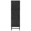 vidaXL Magasfiú Fekete 35 x 30 x 120 cm Tömör Mangófa és Műszaki Fa