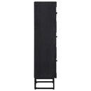 vidaXL Magasfiú Fekete 35 x 30 x 120 cm Tömör Mangófa és Műszaki Fa