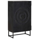 vidaXL Magasfiú Fekete 55 x 30 x 95 cm Tömör Mangófa és Műszaki Fa