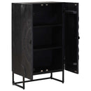 vidaXL Magasfiú Fekete 55 x 30 x 95 cm Tömör Mangófa és Műszaki Fa
