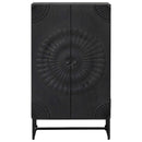 vidaXL Magasfiú Fekete 55 x 30 x 95 cm Tömör Mangófa és Műszaki Fa